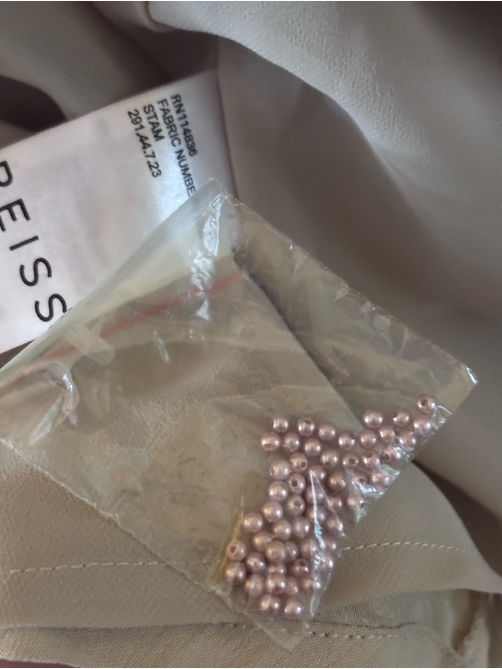 reiss stam technique bodice dress mushroom - Picture 6 of 8